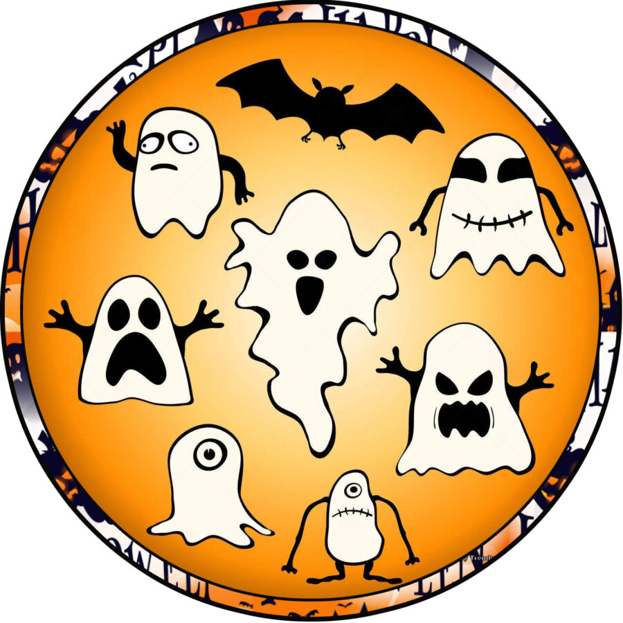 Cialda ostia per torta tonda commestibile senza glutine HALLOWEEN, personalizzata con nome, disco, dolce, torte, cialde, fogli, ostie, cake topper, decorazioni, BQ