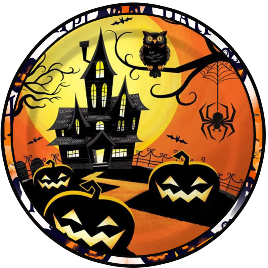 Cialda ostia per torta tonda commestibile senza glutine HALLOWEEN, personalizzata con nome, disco, dolce, torte, cialde, fogli, ostie, cake topper, decorazioni, BU