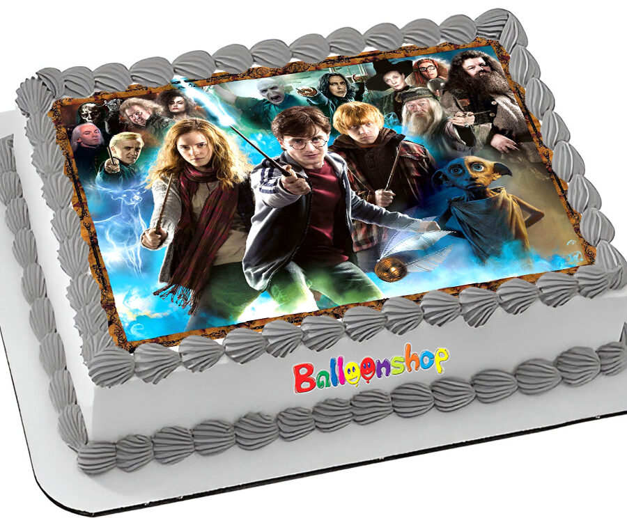 Cialda in ostia per torta rettangolare commestibile senza glutine, HARRY POTTER, personalizzata con nome, disco, dolce, torte, cialde, fogli, ostie, cake topper, decorazioni, GD
