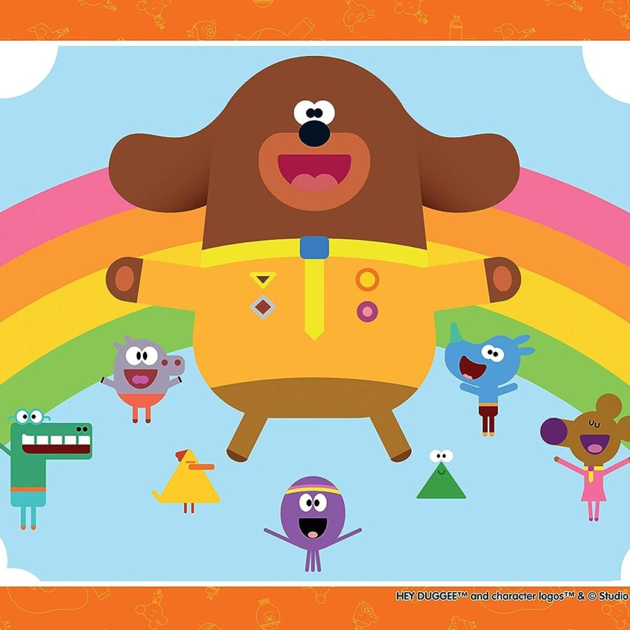 Cialda in ostia commestibile per torta rettangolare HEY DUGGEE, personalizzata con nome, disco, dolce, torte, cialde, ostie, cake topper, decorazioni, 02