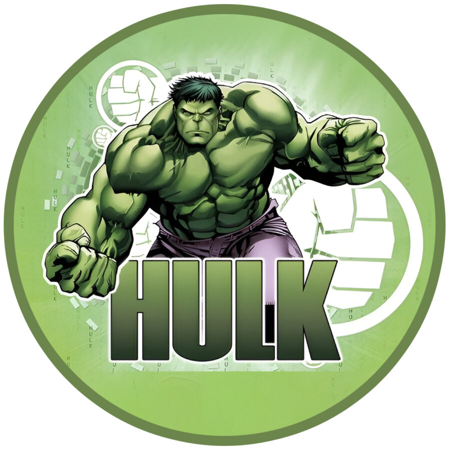 Ostia per torta senza glutine tonda, INCREDIBILE HULK, personalizzata con nome, cialda, disco, dolce, torte, cialde, fogli, ostie, cake topper, decorazioni, BT