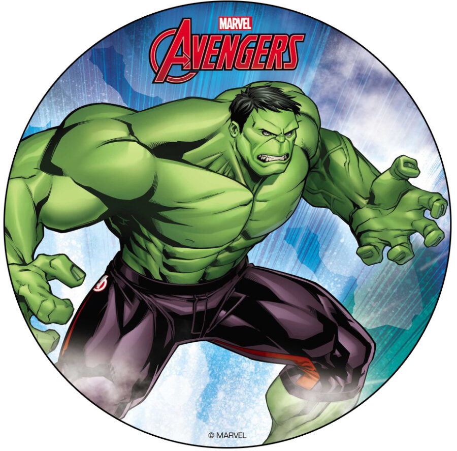 Ostia per torta senza glutine tonda, INCREDIBILE HULK, personalizzata con nome, cialda, disco, dolce, torte, cialde, fogli, ostie, cake topper, decorazioni, BZ - immagine 2