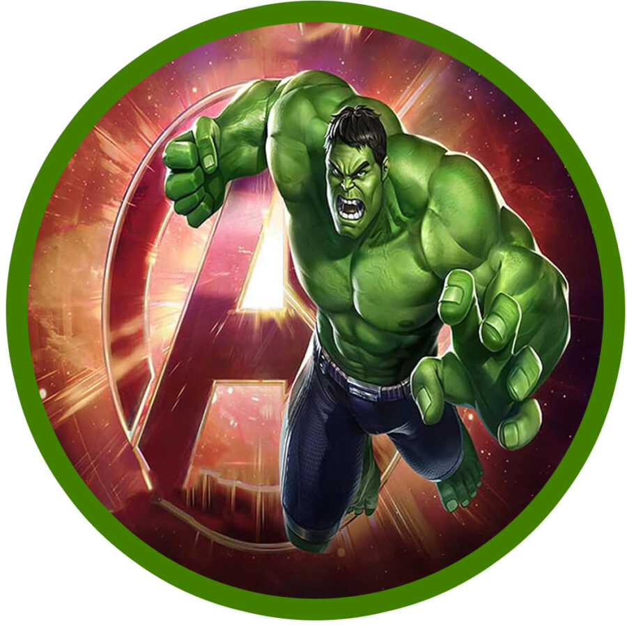 Ostia per torta senza glutine tonda, INCREDIBILE HULK, personalizzata con nome, cialda, disco, dolce, torte, cialde, fogli, ostie, cake topper, decorazioni, DI