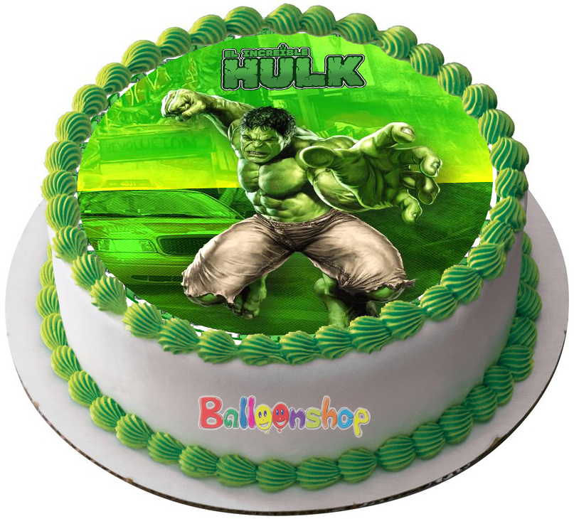 Ostia per torta senza glutine tonda, INCREDIBILE HULK, personalizzata con nome, cialda, disco, dolce, torte, cialde, fogli, ostie, cake topper, decorazioni, DP