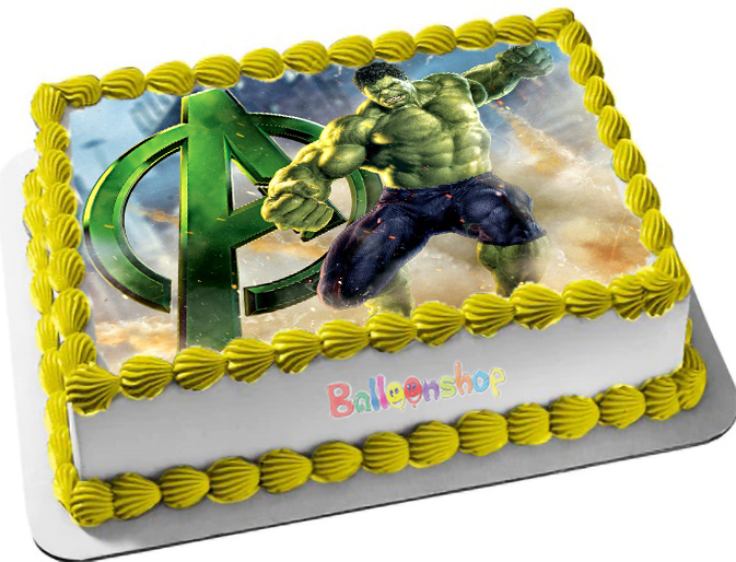 Cialda per torta senza glutine rettangolare, INCREDIBILE HULK, personalizzata con nome, in ostia, disco, dolce, torte, cialde, fogli, ostie, cake topper, decorazioni, AI