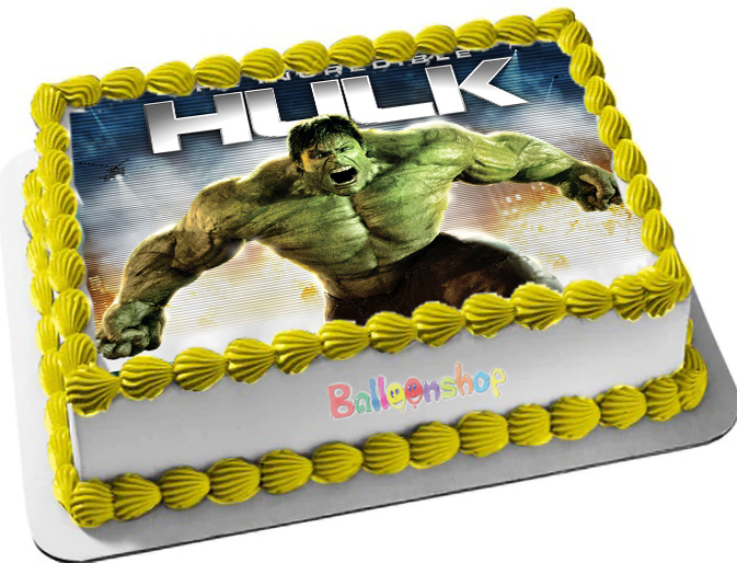 Cialda per torta senza glutine rettangolare, INCREDIBILE HULK, personalizzata con nome, in ostia, disco, dolce, torte, cialde, fogli, ostie, cake topper, decorazioni, BB