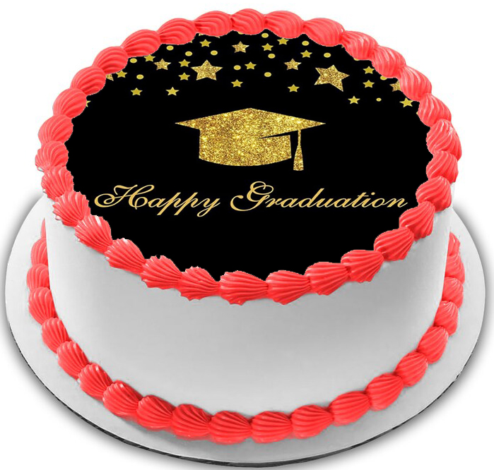 Cialda in ostia commestibile per torta tonda LAUREA, personalizzata con nome, disco, dolce, torte, cialde, foglio, ostie, cake topper, decorazioni, DG