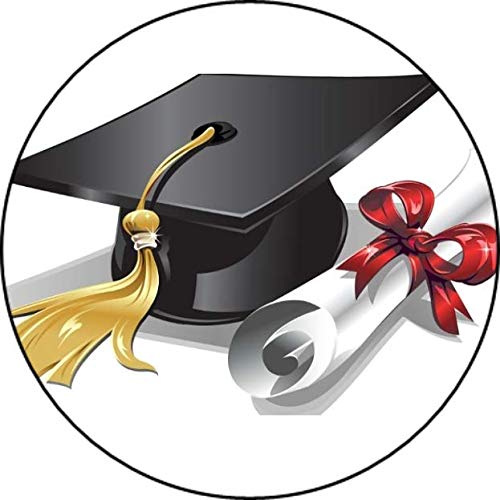 Cialda in ostia commestibile per torta tonda LAUREA, personalizzata con nome, disco, dolce, torte, cialde, foglio, ostie, cake topper, decorazioni, BU