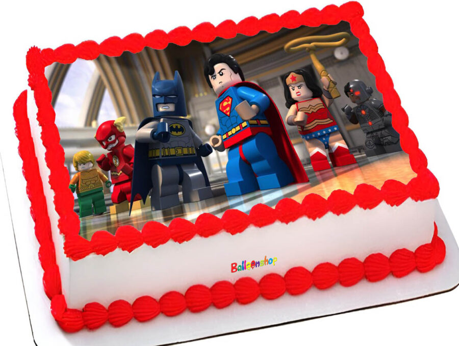 Cialda ostia senza glutine per torta rettangolare, LEGO AVENGERS, personalizzata con nome, disco, dolce, torte, cialde, ostie, cake topper, decorazioni, AU
