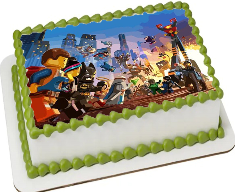 Cialda ostia senza glutine per torta rettangolare, LEGO AVENGERS, personalizzata con nome, disco, dolce, torte, cialde, ostie, cake topper, decorazioni, BM