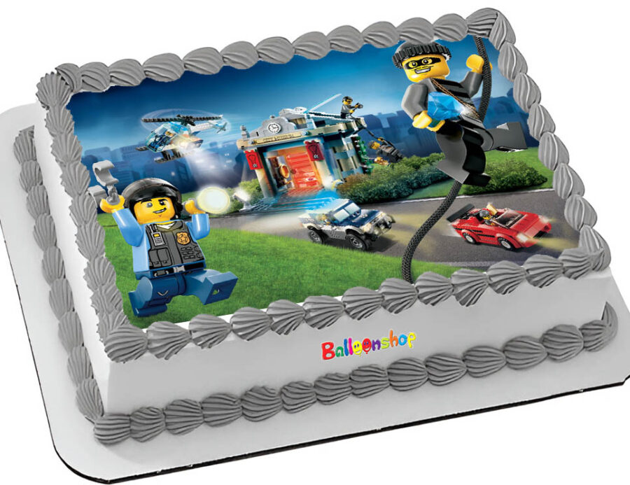 Cialda ostia senza glutine per torta rettangolare, LEGO CITY, personalizzata con nome, disco, dolce, torte, cialde, ostie, cake topper, decorazioni, AG