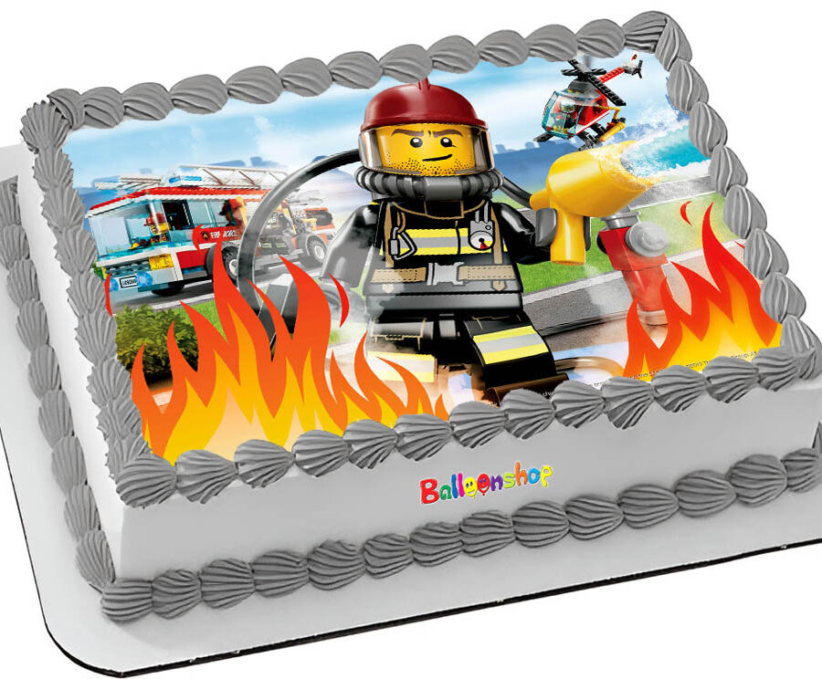 Cialda ostia senza glutine per torta rettangolare, LEGO CITY, personalizzata con nome, disco, dolce, torte, cialde, ostie, cake topper, decorazioni, AI