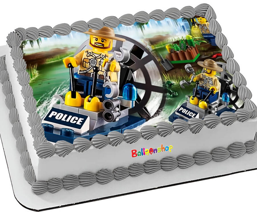 Cialda ostia senza glutine per torta rettangolare, LEGO CITY, personalizzata con nome, disco, dolce, torte, cialde, ostie, cake topper, decorazioni, AO