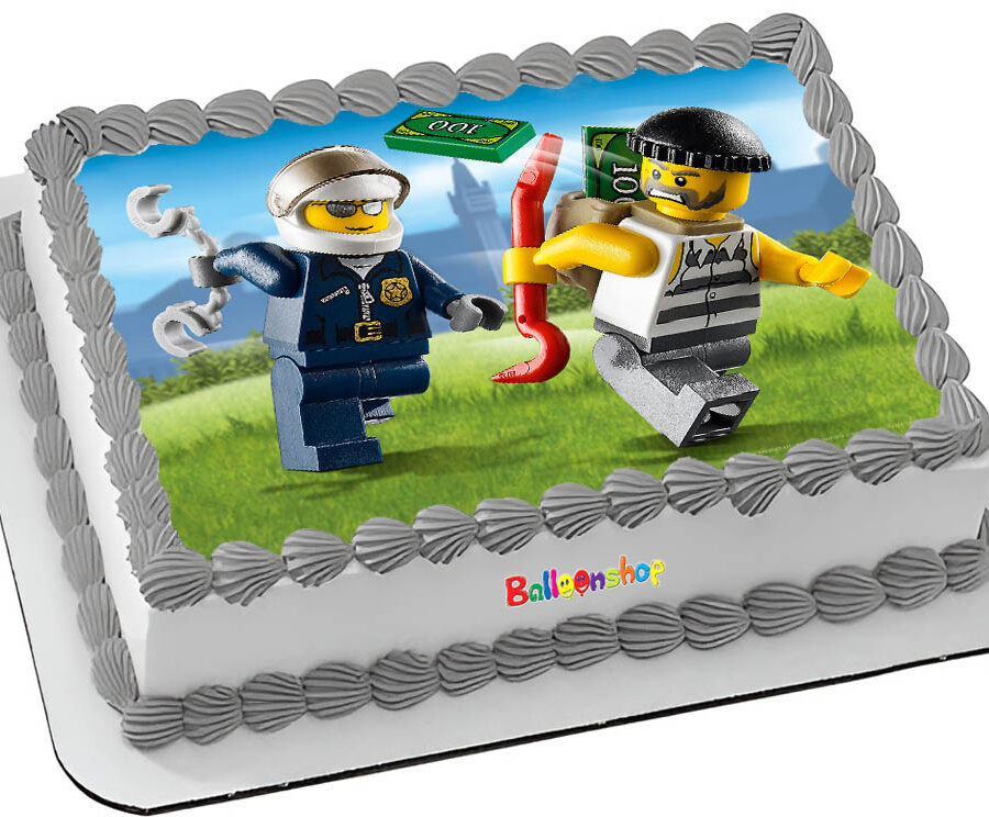 Cialda ostia senza glutine per torta rettangolare, LEGO CITY, personalizzata con nome, disco, dolce, torte, cialde, ostie, cake topper, decorazioni, AT