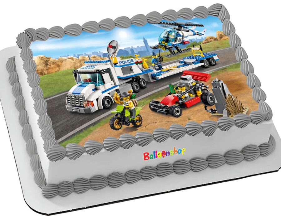 Cialda ostia senza glutine per torta rettangolare, LEGO CITY, personalizzata con nome, disco, dolce, torte, cialde, ostie, cake topper, decorazioni, AV