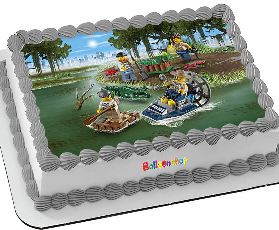 Cialda ostia senza glutine per torta rettangolare, LEGO CITY, personalizzata con nome, disco, dolce, torte, cialde, ostie, cake topper, decorazioni, AZ