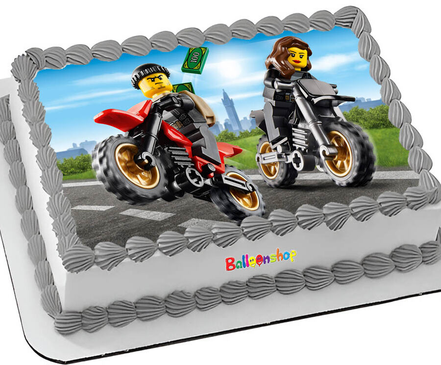 Cialda ostia senza glutine per torta rettangolare, LEGO CITY, personalizzata con nome, disco, dolce, torte, cialde, ostie, cake topper, decorazioni, BT