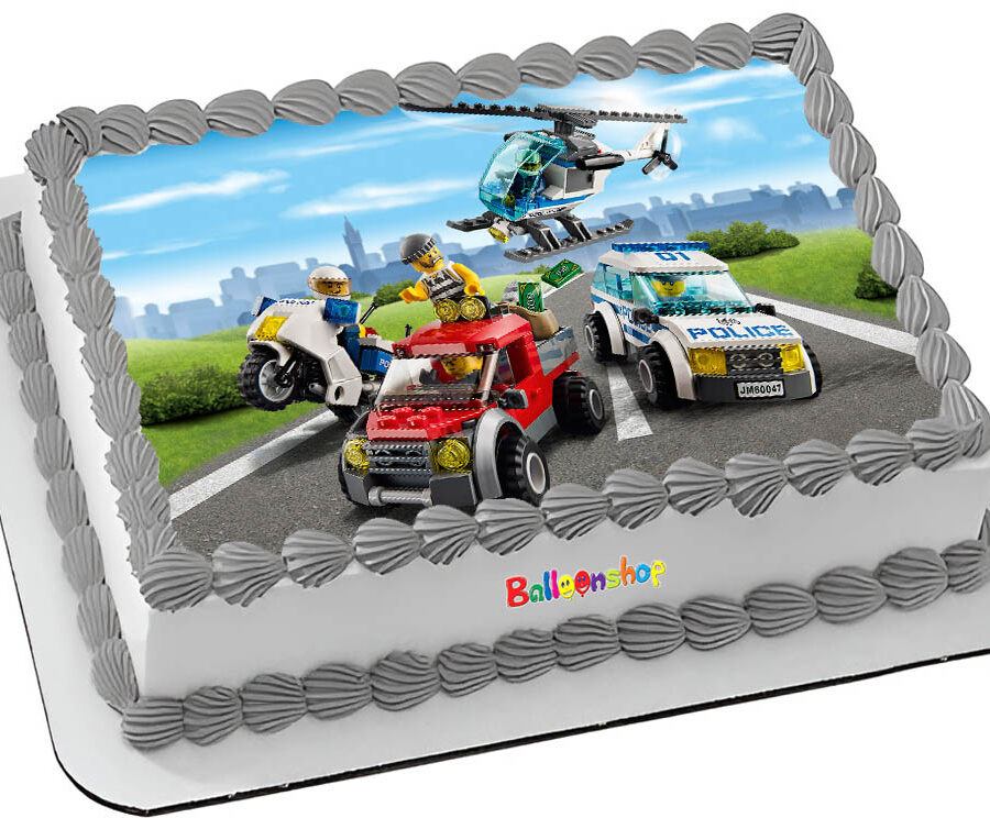 Cialda ostia senza glutine per torta rettangolare, LEGO CITY, personalizzata con nome, disco, dolce, torte, cialde, ostie, cake topper, decorazioni, BV