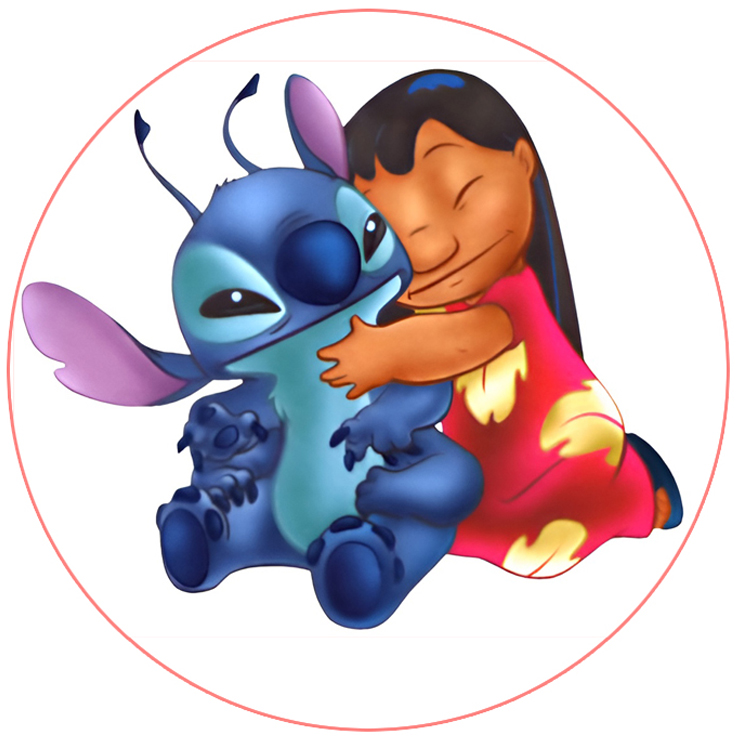 Cialda in ostia commestibile SENZA GLUTINE per torta tonda LILO E STITCH, personalizzata con nome, disco, dolce, torte, cialde, foglio, ostie, cake topper, decorazioni, BC
