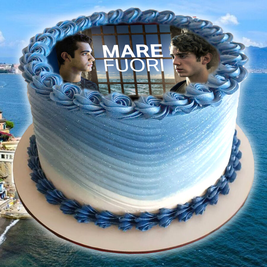 Cialda in ostia per torta tonda commestibile senza glutine, MARE FUORI, SERIE TV, personalizzata con nome, disco, dolce, torte, cialde, fogli, ostie, cake topper, decorazioni, CA