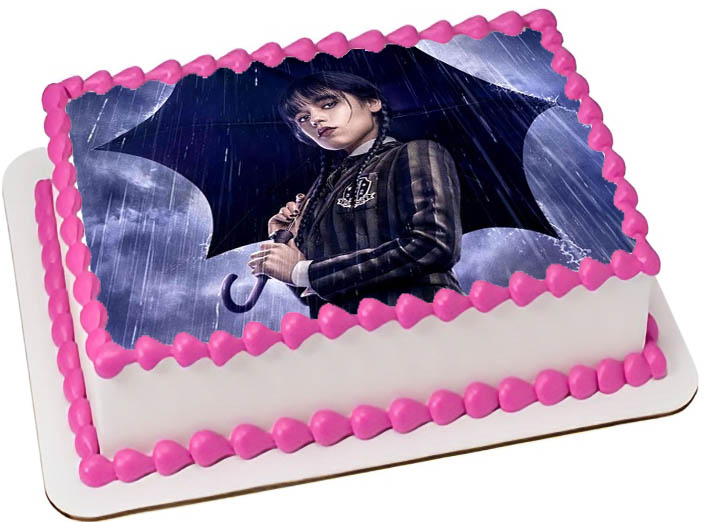 Cialda ostia senza glutine per torta rettangolare, MERCOLEDI, personalizzata con nome, disco, dolce, torte, cialde, fogli, ostie, cake topper, decorazioni, AO