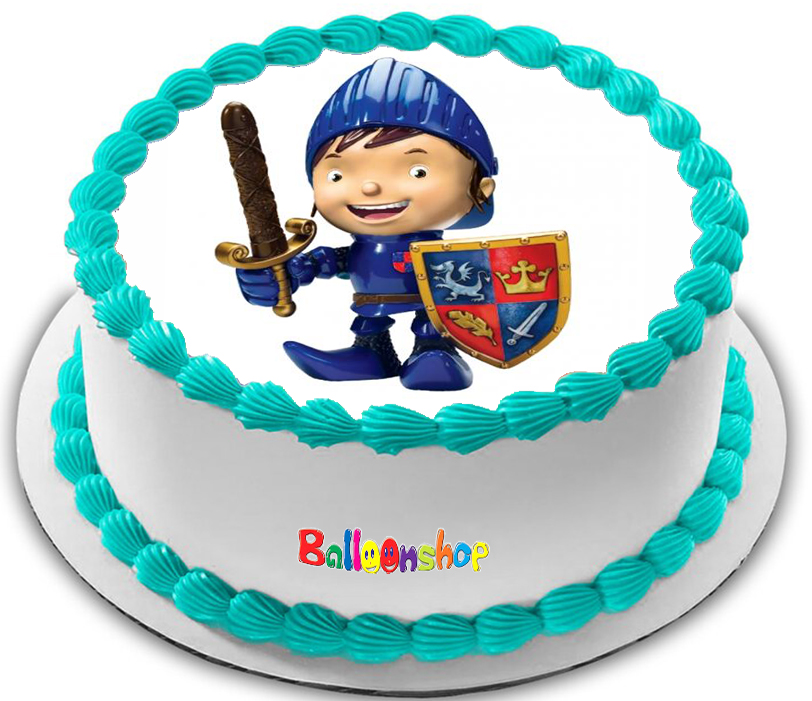 Cialda ostia senza glutine per torta tonda, MIKE IL CAVALIERE, personalizzata con nome, disco, dolce, torte, cialde, ostie, cake topper, decorazioni, AO