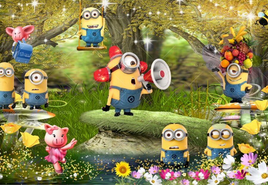 Cialda in ostia per torta rettangolare commestibile senza glutine, MINIONS, personalizzata con nome, disco, dolce, torte, cialde, fogli, ostie, cake topper, decorazioni, AB