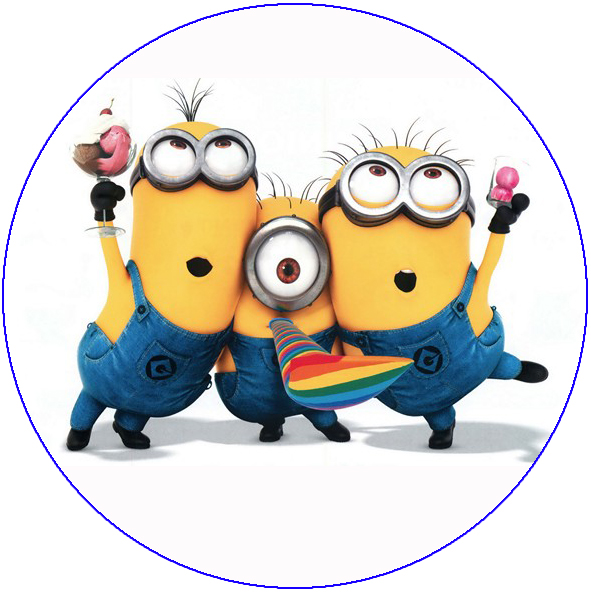 Cialda in ostia per torta tonda commestibile senza glutine, MINIONS, personalizzata con nome, disco, dolce, torte, cialde, fogli, ostie, cake topper, decorazioni, BF