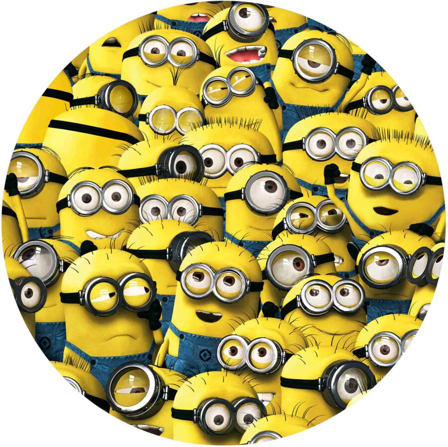 Cialda in ostia per torta tonda commestibile senza glutine, MINIONS, personalizzata con nome, disco, dolce, torte, cialde, fogli, ostie, cake topper, decorazioni, BQ