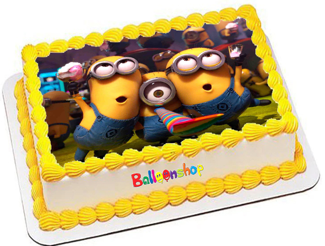 Cialda in ostia per torta rettangolare commestibile senza glutine, MINIONS, personalizzata con nome, disco, dolce, torte, cialde, fogli, ostie, cake topper, decorazioni, EL