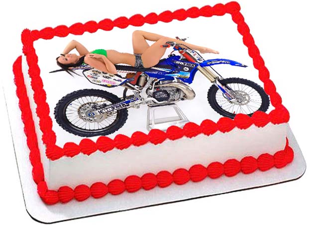 Cialda in ostia commestibile per torta rettangolare MOTOCROSS, MOTO DA CROSS, personalizzata con nome, disco, dolce, torte, cialde, foglio, ostie, cake topper, decorazioni, BC