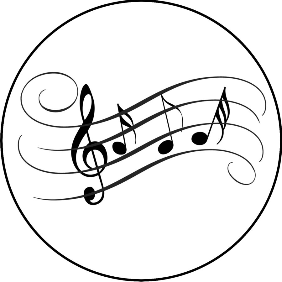 Cialda in ostia commestibile per torta tonda MUSICA PENTAGRAMMA, NOTE MUSICALI, personalizzata con nome, disco, dolce, torte, cialde, ostie, cake topper, decorazioni, 30