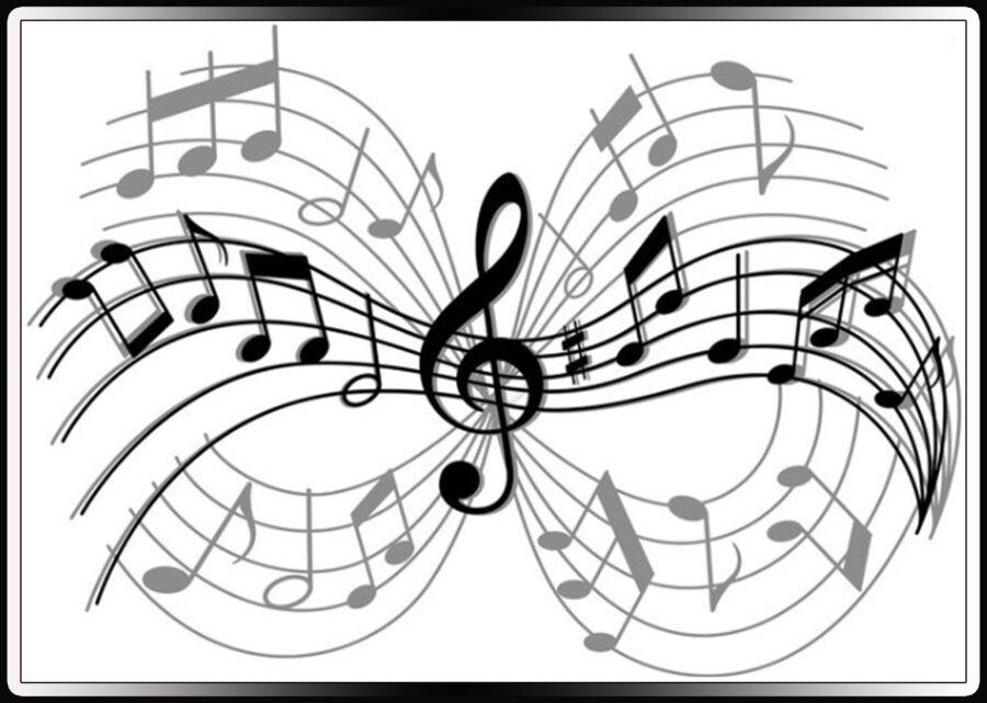 Cialda in ostia commestibile per torta rettangolare MUSICA, PENTAGRAMMA, NOTE MUSICALI, personalizzata con nome, disco, dolce, torte, cialde, foglio, ostie, cake topper, decorazioni, BA