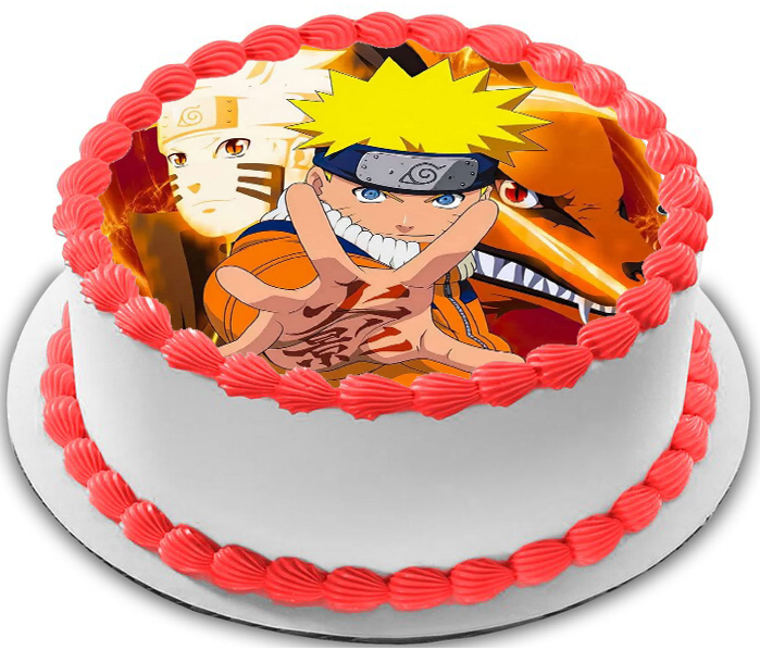 Cialda in ostia per torta tonda commestibile senza glutine, NARUTO, personalizzata con nome, disco, dolce, torte, cialde, fogli, ostie, cake topper, decorazioni, CU