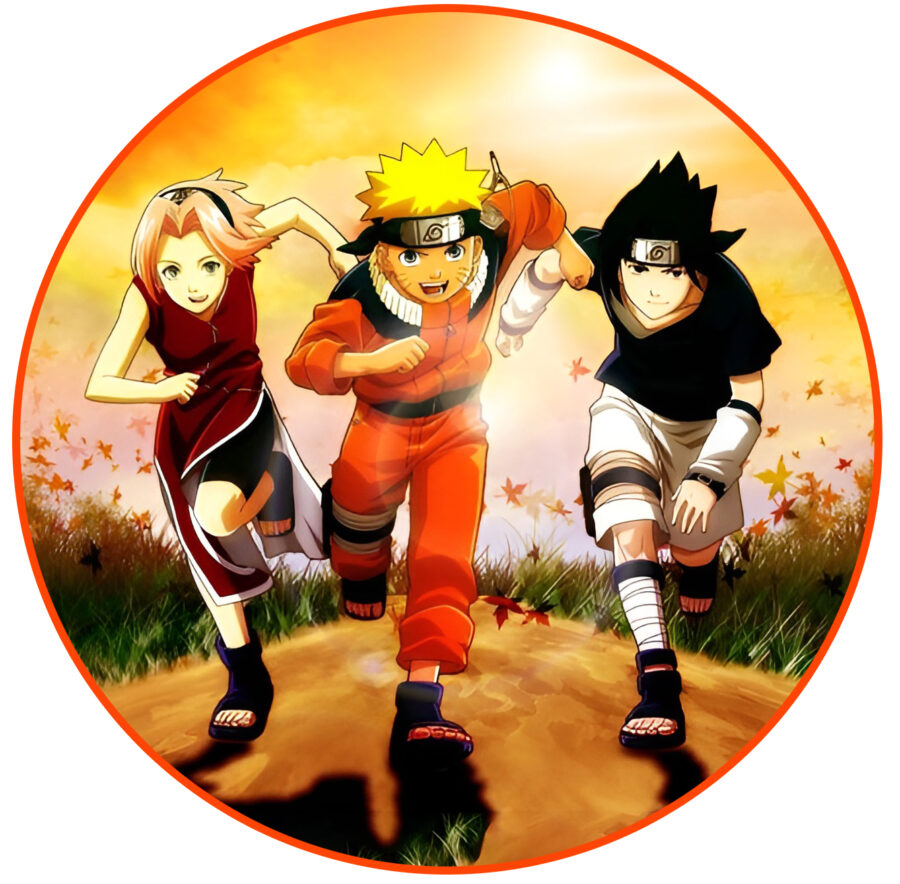 Cialda in ostia per torta tonda commestibile senza glutine, NARUTO, personalizzata con nome, disco, dolce, torte, cialde, fogli, ostie, cake topper, decorazioni, CG