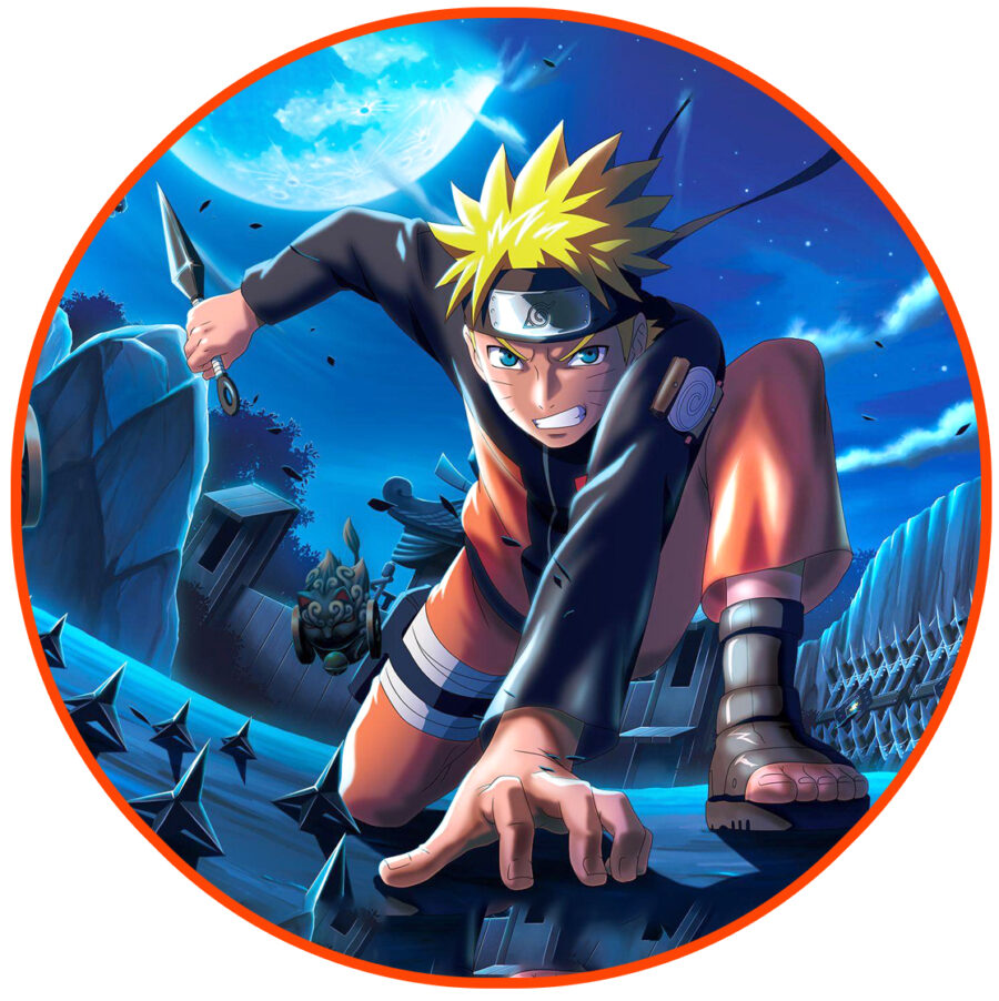 Cialda in ostia per torta tonda commestibile senza glutine, NARUTO, personalizzata con nome, disco, dolce, torte, cialde, fogli, ostie, cake topper, decorazioni, CM