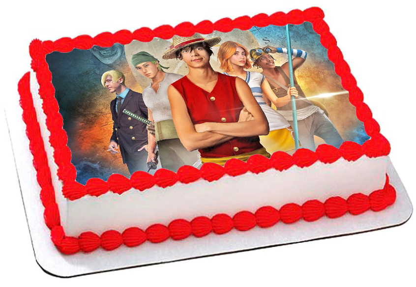Cialda in ostia per torta rettangolare commestibile senza glutine, ONE PIECE, personalizzata con nome, disco, dolce, torte, cialde, fogli, ostie, cake topper, decorazioni, DM