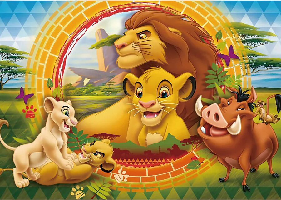 Cialda in ostia per torta rettangolare commestibile senza glutine, RE LEONE SIMBA, personalizzata con nome, disco, dolce, torte, cialde, fogli, ostie, cake topper, decorazioni, AA