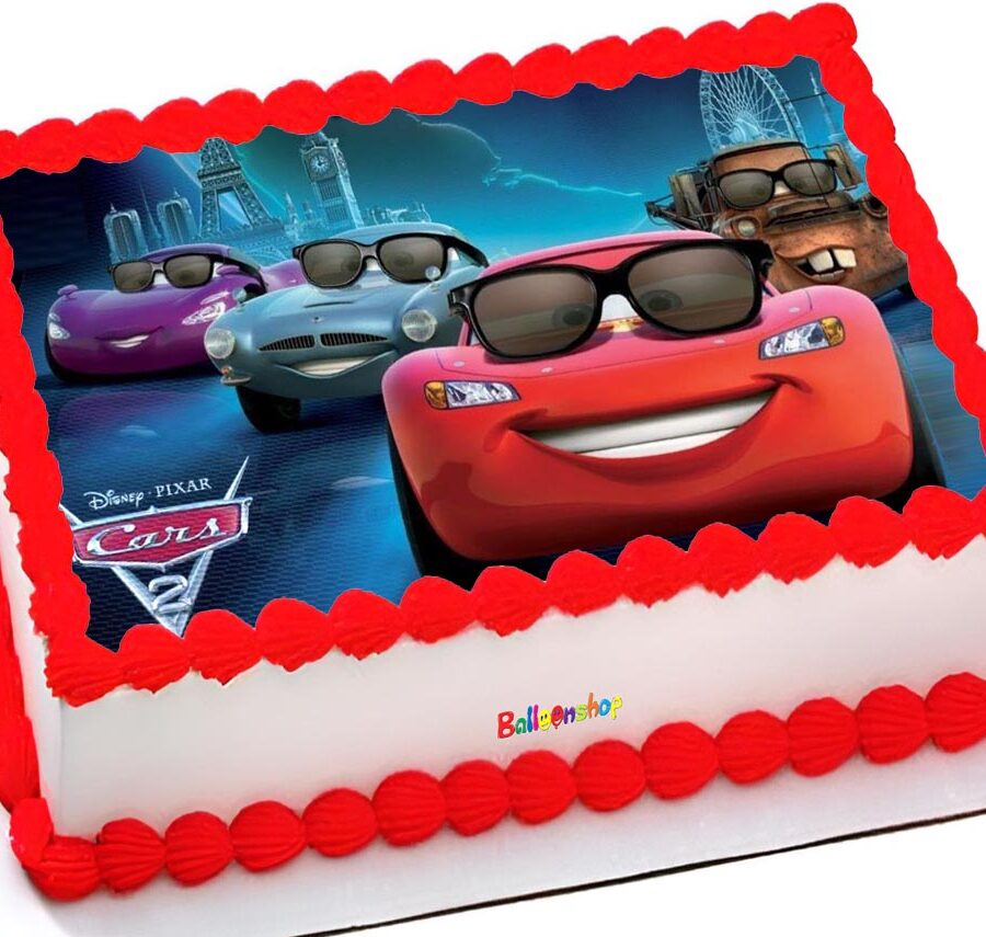 Cialda ostia senza glutine per torta rettangolare, CARS 2, personalizzata con nome, disco, dolce, torte, cialde, fogli, ostie, cake topper, decorazioni, AF