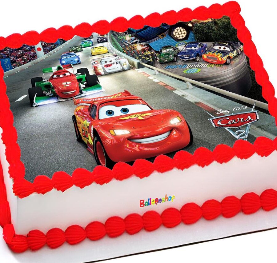 Cialda ostia senza glutine per torta rettangolare, CARS 2, personalizzata con nome, disco, dolce, torte, cialde, fogli, ostie, cake topper, decorazioni, AR