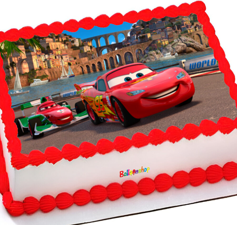 Cialda ostia senza glutine per torta rettangolare, CARS, personalizzata con nome, disco, dolce, torte, cialde, fogli, ostie, cake topper, decorazioni, AB