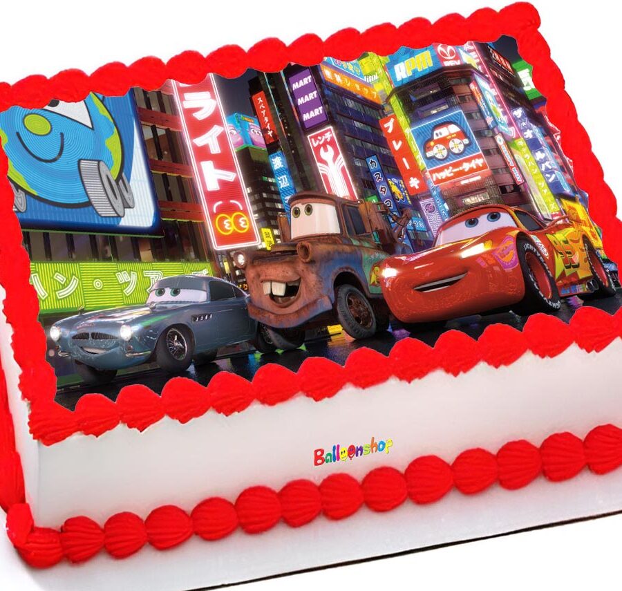 Cialda ostia senza glutine per torta rettangolare, CARS, personalizzata con nome, disco, dolce, torte, cialde, fogli, ostie, cake topper, decorazioni, AZ