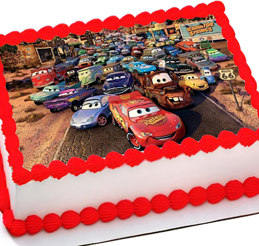 Cialda ostia senza glutine per torta rettangolare, CARS, personalizzata con nome, disco, dolce, torte, cialde, fogli, ostie, cake topper, decorazioni, BU