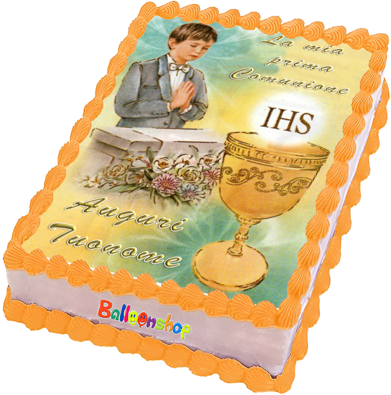 Cialda in ostia per torta rettangolare commestibile senza glutine PRIMA COMUNIONE, personalizzata con nome, disco, dolce, torte, cialde, ostie, cake topper, decorazioni, BQ