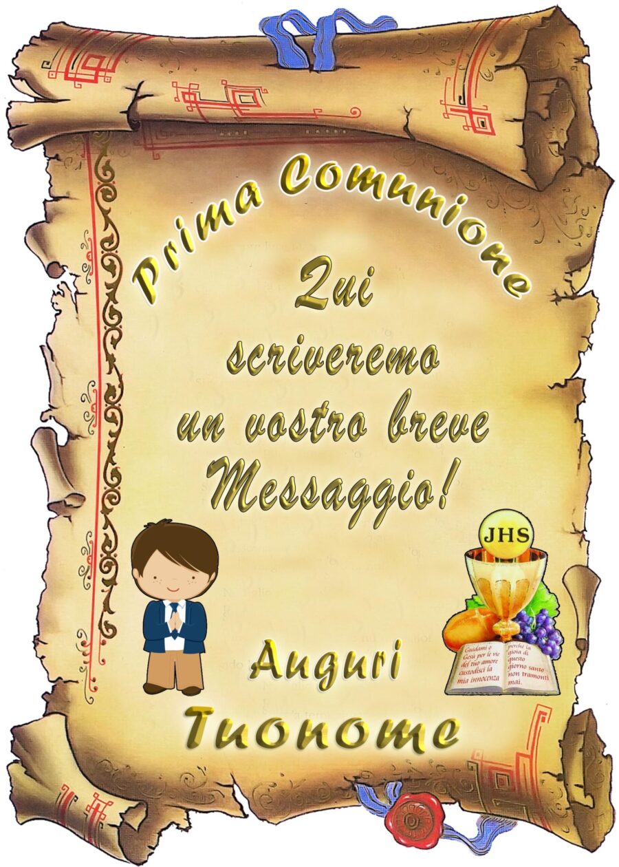 Cialda in ostia per torta rettangolare commestibile senza glutine PRIMA COMUNIONE, personalizzata con nome, disco, dolce, torte, cialde, ostie, cake topper, decorazioni, DB - immagine 2