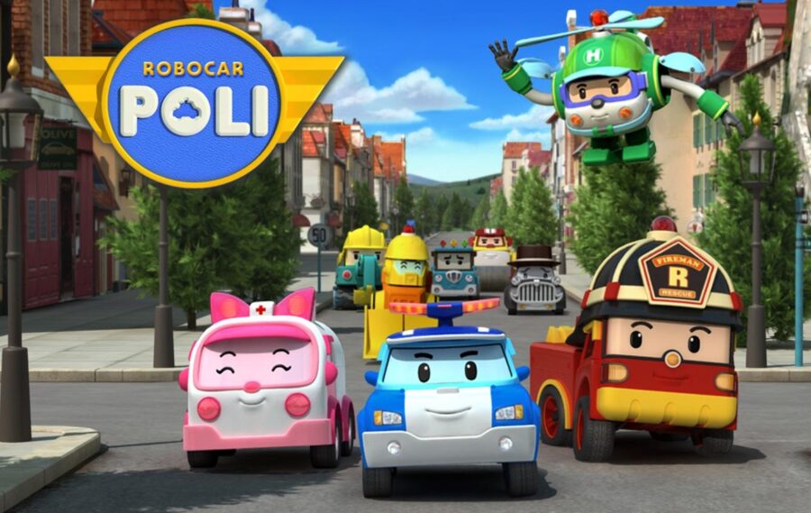 Cialda in ostia commestibile per torta rettangolare ROBOCAR POLI, personalizzata con nome, disco, dolce, torte, cialde, ostie, cake topper, decorazioni, 25