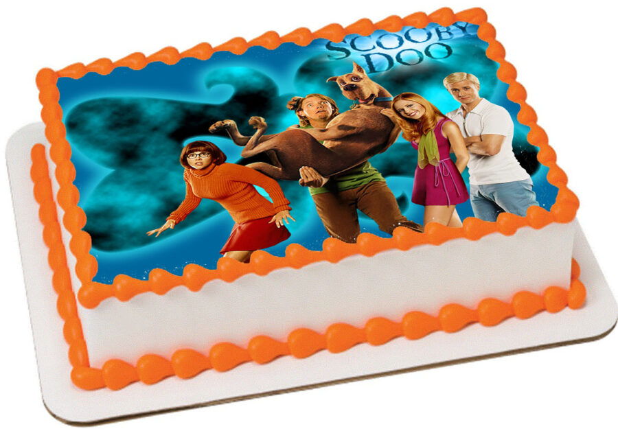 Cialda in ostia commestibile per torta rettangolare SCOOPY DOO, personalizzata con nome, disco, dolce, torte, cialde, foglio, ostie, cake topper, decorazioni, AE