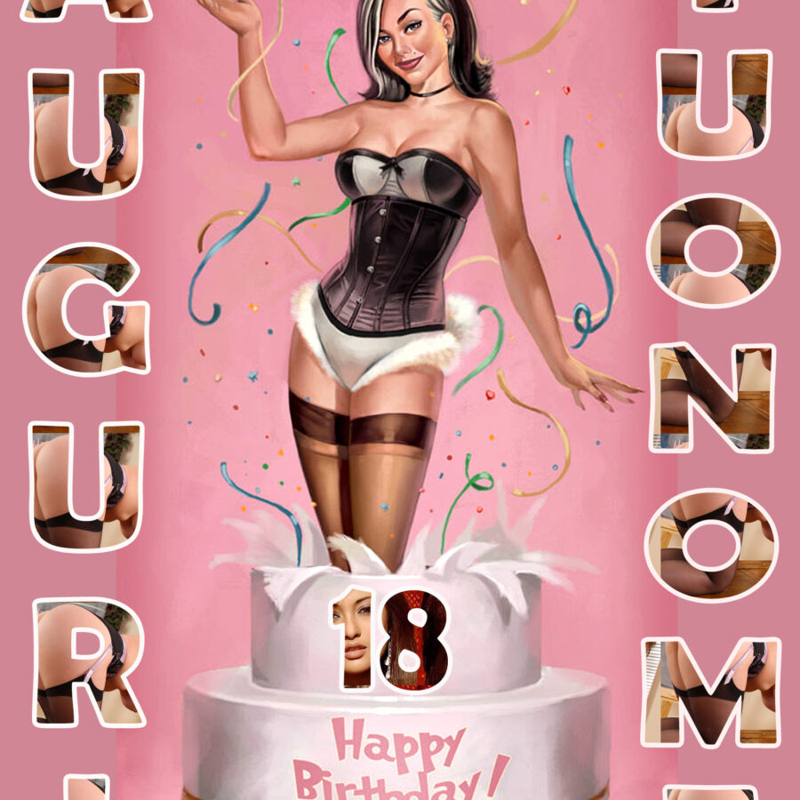 Cialda in ostia per torta rettangolare commestibile senza glutine, DONNA SEXY, 18 ANNI, personalizzata con nome, disco, dolce, torte, cialde, fogli, ostie, cake topper, decorazioni, BO