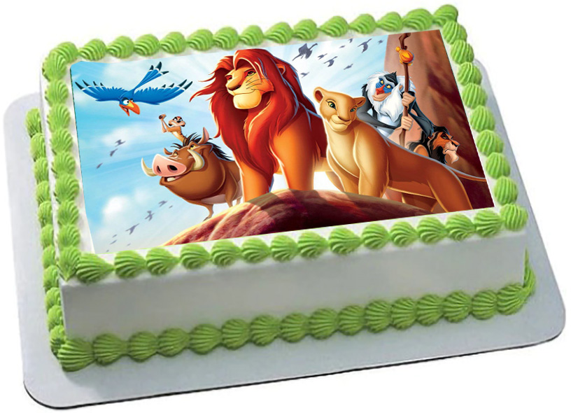 Cialda in ostia per torta rettangolare commestibile senza glutine, RE LEONE, personalizzata con nome, disco, dolce, torte, cialde, fogli, ostie, cake topper, decorazioni, AU
