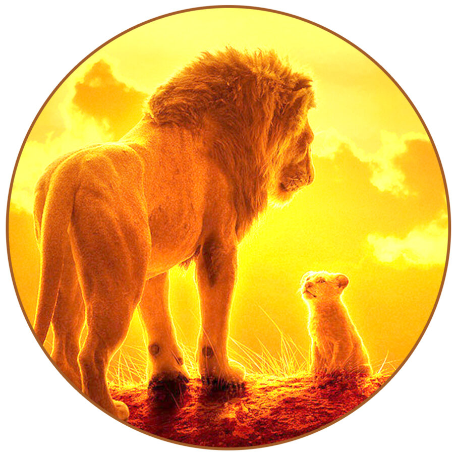Cialda in ostia per torta tonda commestibile senza glutine, RE LEONE, SIMBA, personalizzata con nome, disco, dolce, torte, cialde, fogli, ostie, cake topper, decorazioni, AD